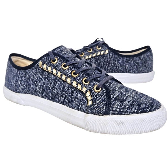 Jack Rogers Carter Textile Sneaker in Blue Size 8.5 - Picture 1 of 9